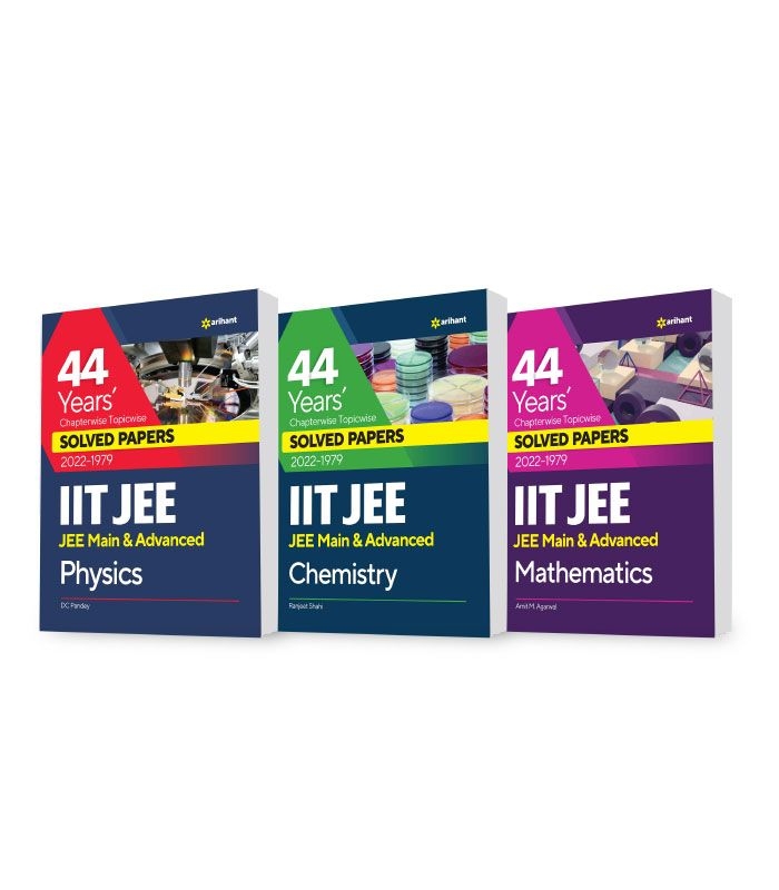 44 Years Chapterwise Topicwise Solved Papers (2022-1979) IIT JEE Mathematics, Physics, Chemistry ( Set of 3 Books ) 